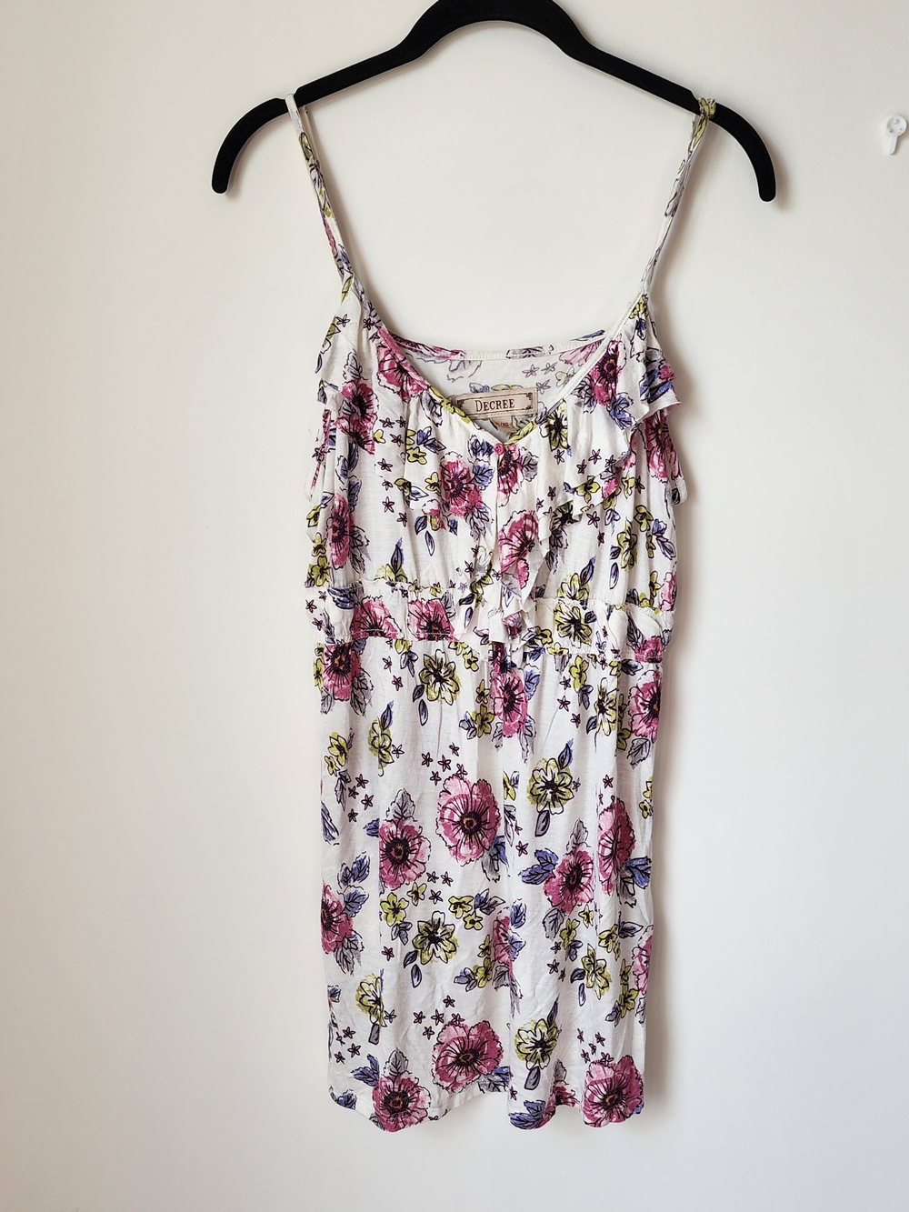 Floral Ruffle Tank Top